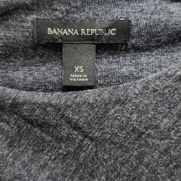 NWT $ 119 Banana Republic Long Sleeve Dress Size Ruched Grey XS extra soft - Picture 4 of 7